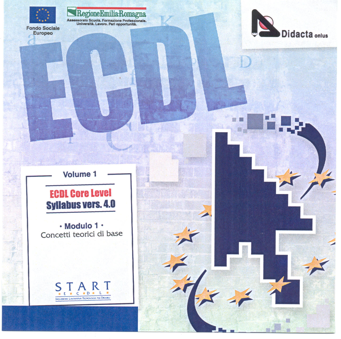 Copertina del cd contenente il corso ECDL per Persone Dislessiche
